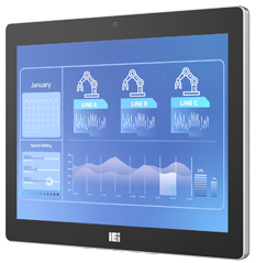 12.1" IEI Industrial Panel Mount Capacitive Touchscreen