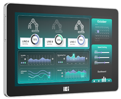 AFL4-W08-EHL-J1/8G-R10 - 8" IEI Fanless Panel PC - Intel Celeron J6412