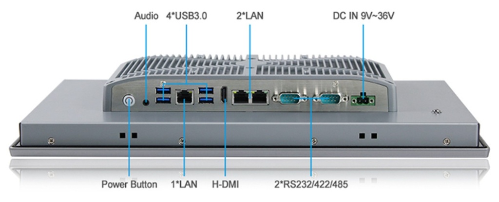 18.5" Panel PC - J6412 IP65 with RAM SSD