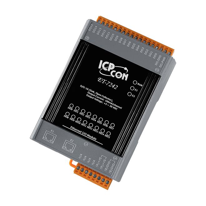 ICP DAS Remote IO Modbus TCP with 2 LAN and 16 DO