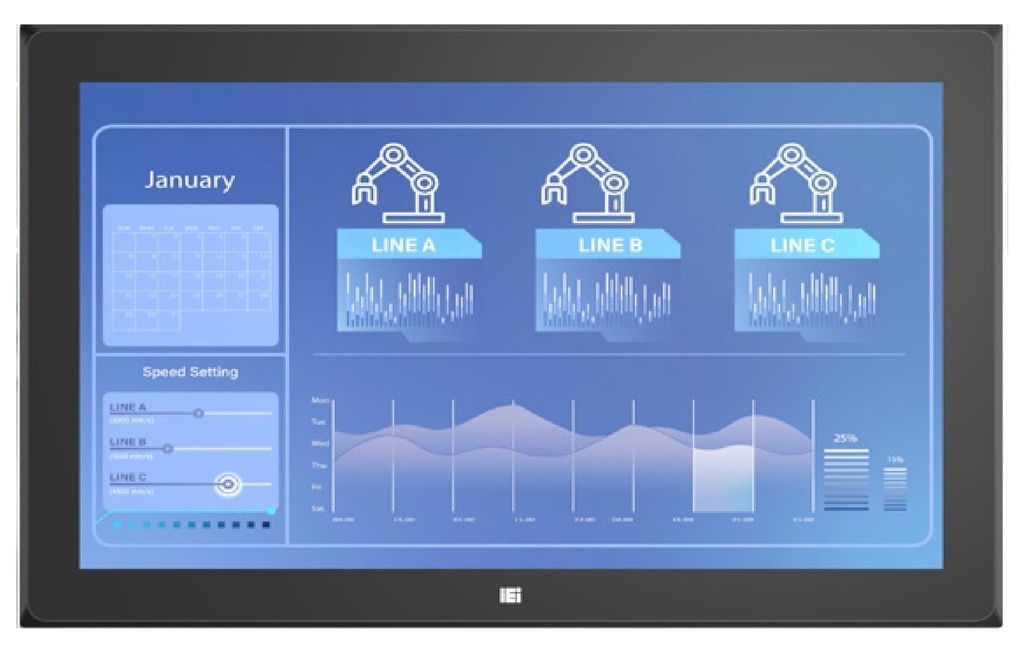 21.5" IEI Panel PC - i3 with 8GB RAM