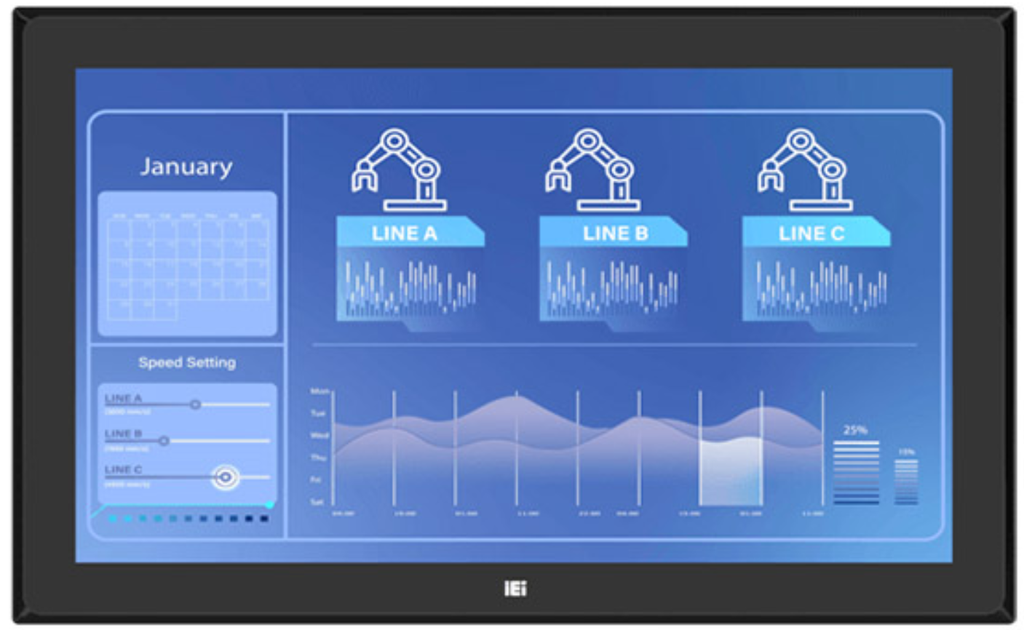 18.5" IEI Panel PC - J6412 with 8GB RAM
