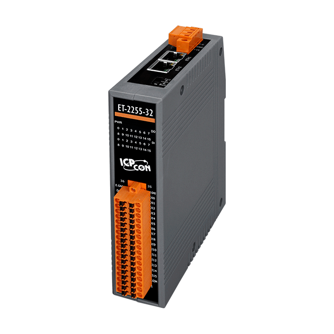 ICP DAS Remote IO Modbus TCP with 2 LAN, 16DI, 16DO Isolated
