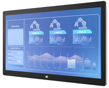 23.8" IEI Robust Industrial Touchscreen Monitor