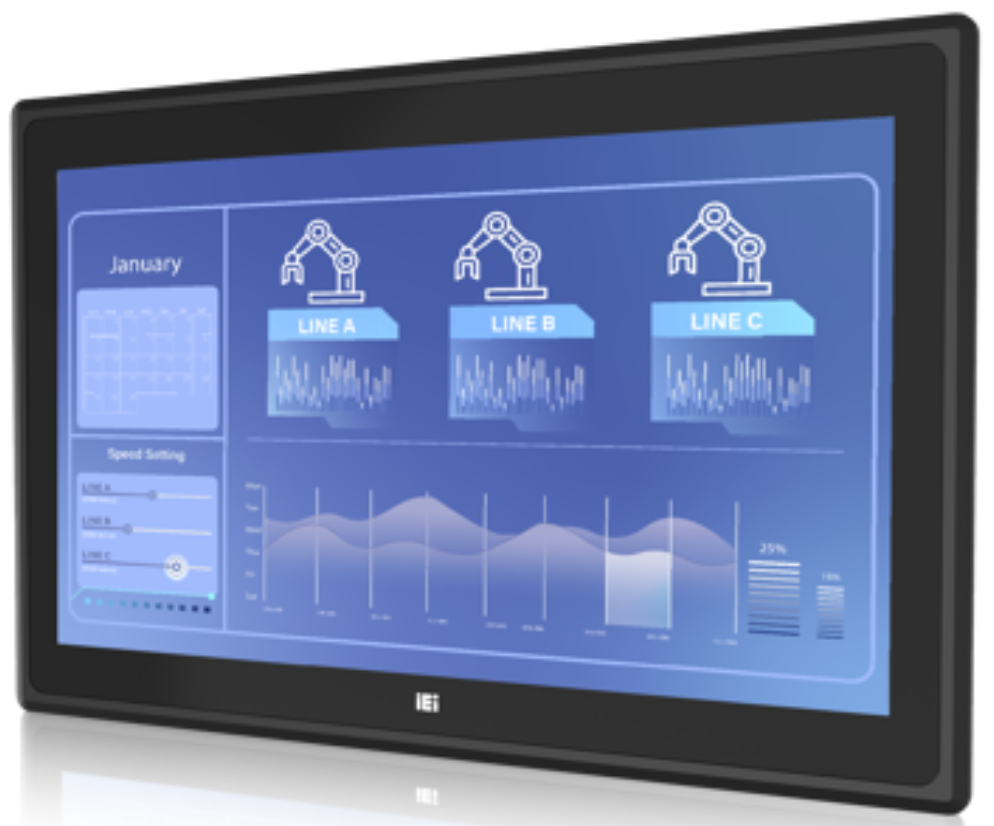 21.5" IEI Fanless Panel PC - i7 with 8GB RAM