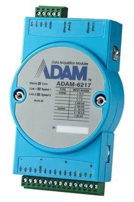 ADAM-6217-B Advantech Remote IO Modbus/MQTT/RESTful with 2 LAN and 8 AI